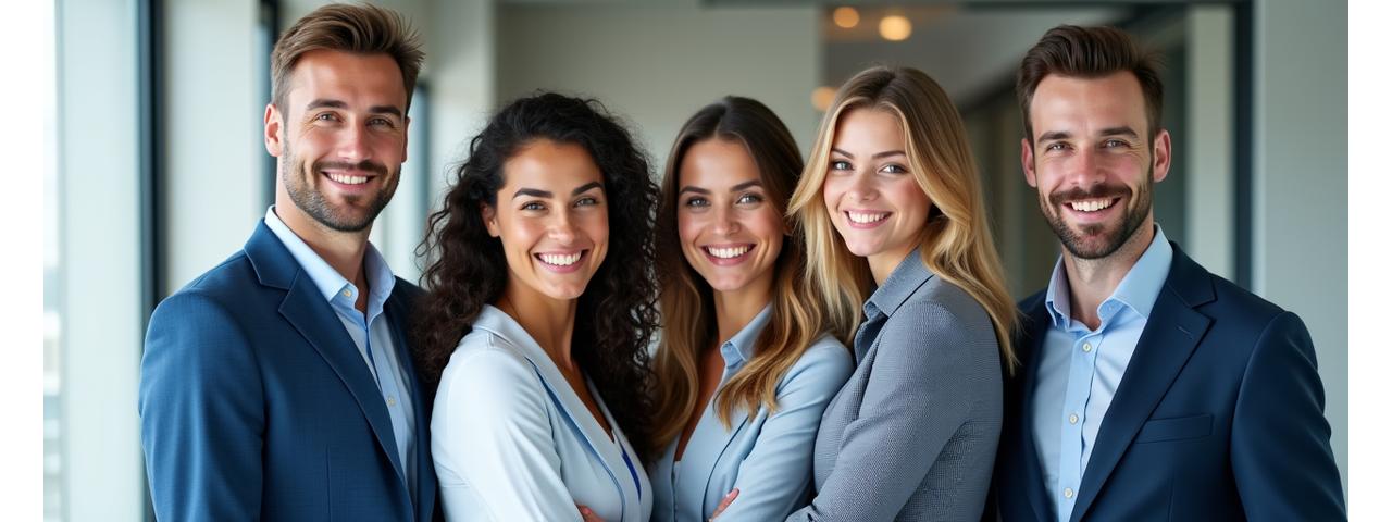 Professional and approachable team of Maplewave leaders smiling, inviting connection.