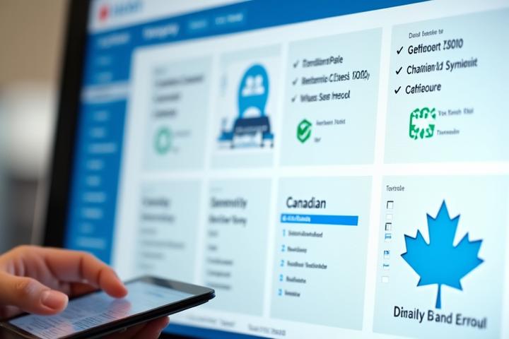 Illustration of a clean dashboard with green checkmarks and Canadian tax forms (like T3010), symbolizing automated CRA compliance and accurate reporting.